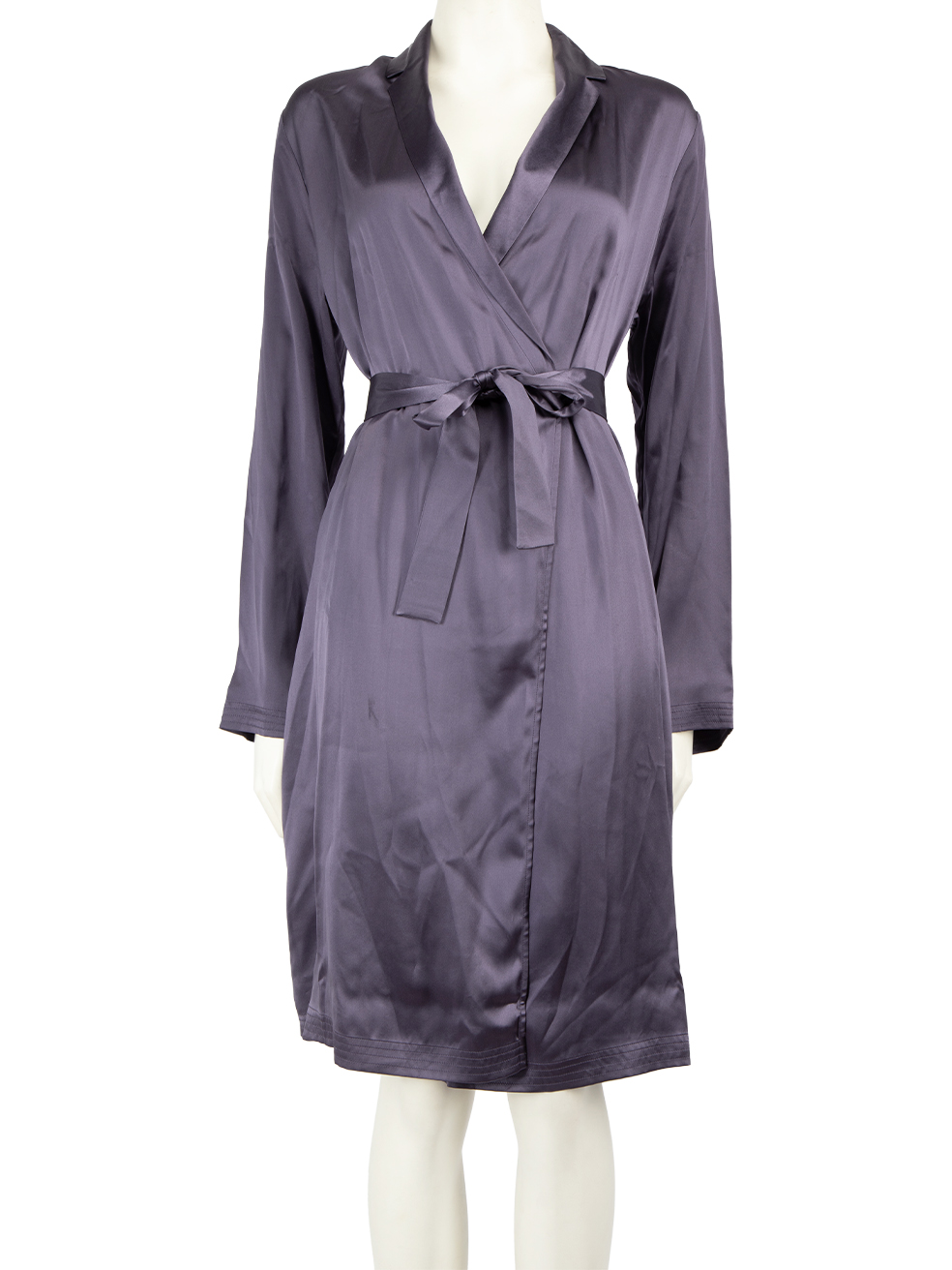 La Perla Pre-Owned Purple Silk Belted Robe