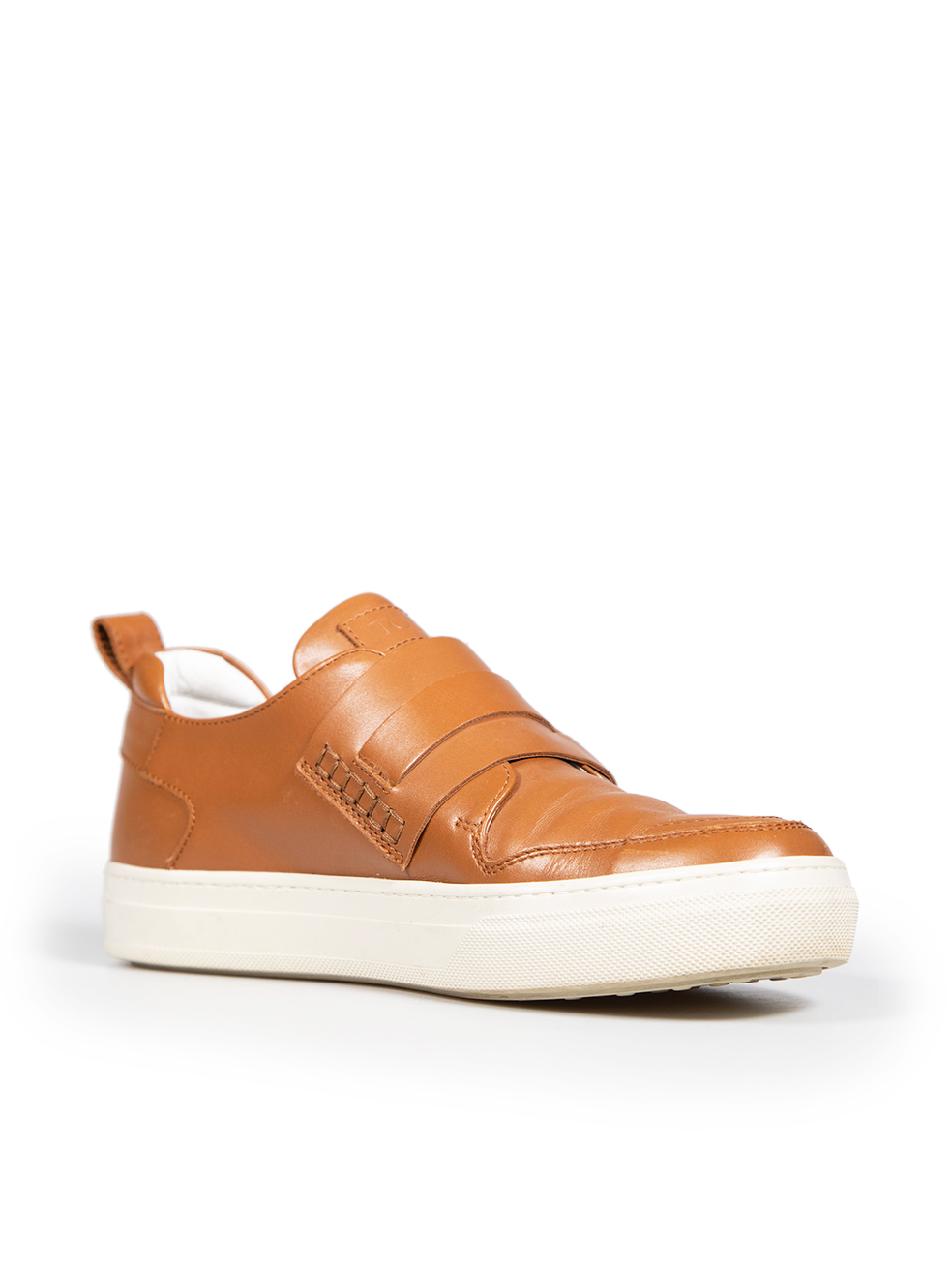 Tod’s Brown Leather Buckle Detail Slip-On Shoes Tod’s Brown Leather Buckle Detail Slip-On Shoes