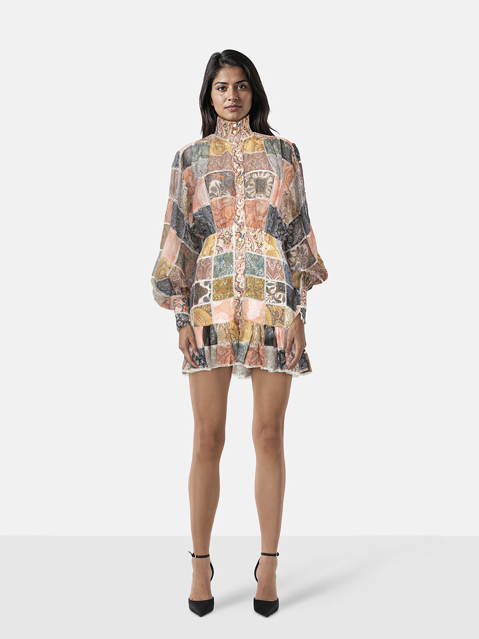 Zimmermann Paisley Print Linen Mini Dress