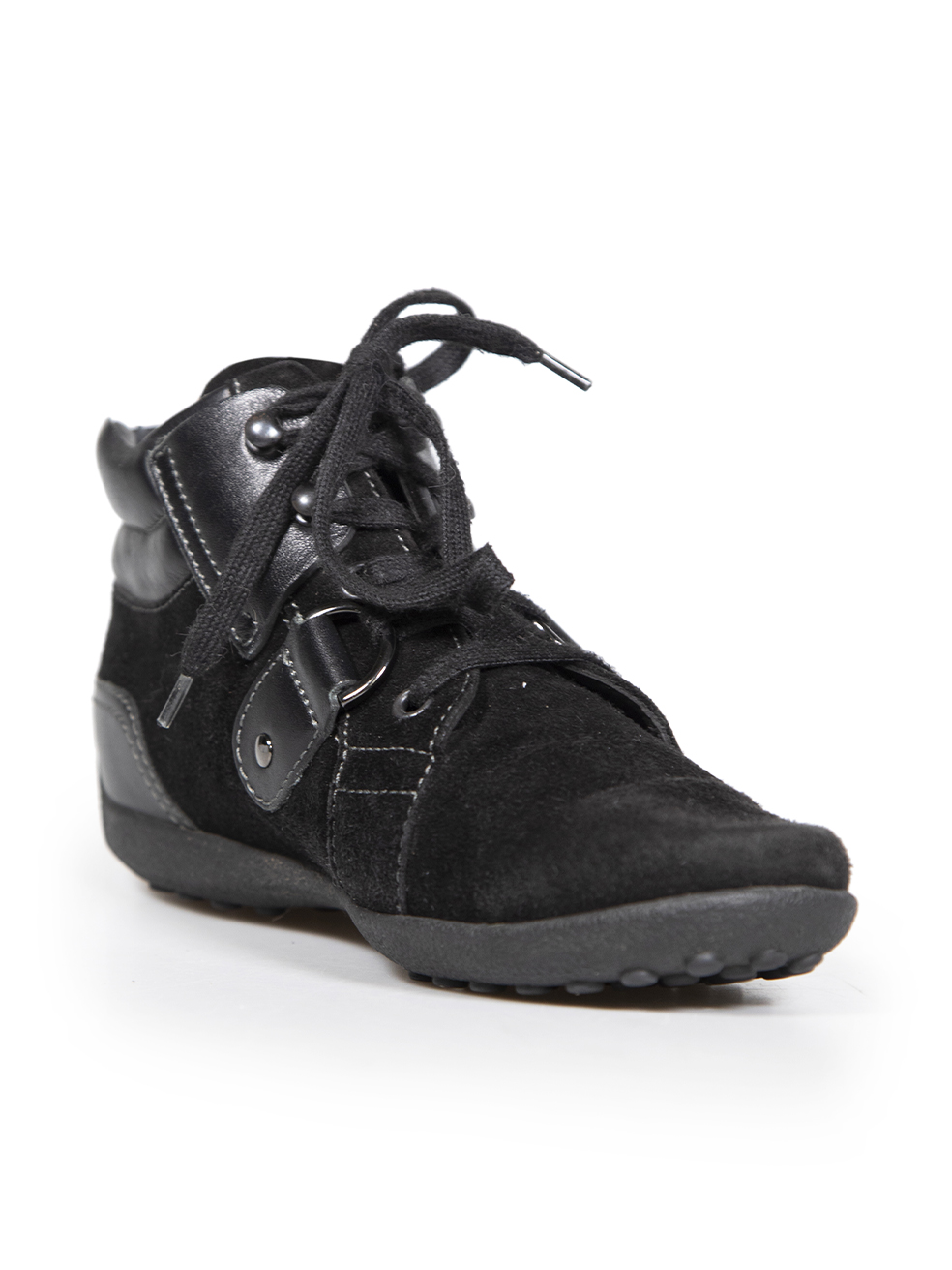 Tod's Women's Black Suede Lace-Up Trainers