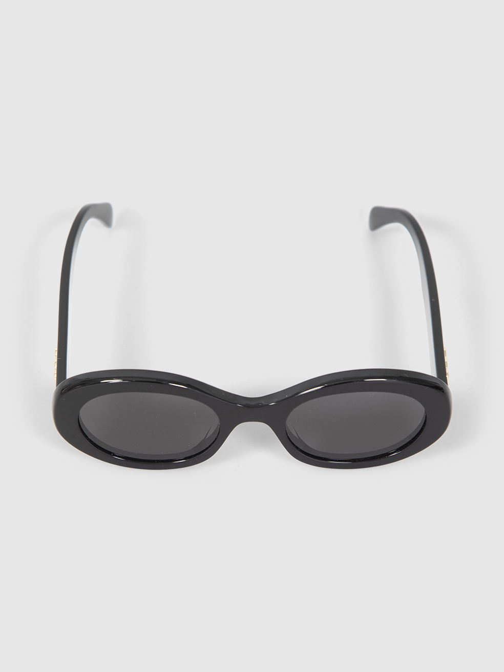 C�line Black Shiny Oval Sunglasses
