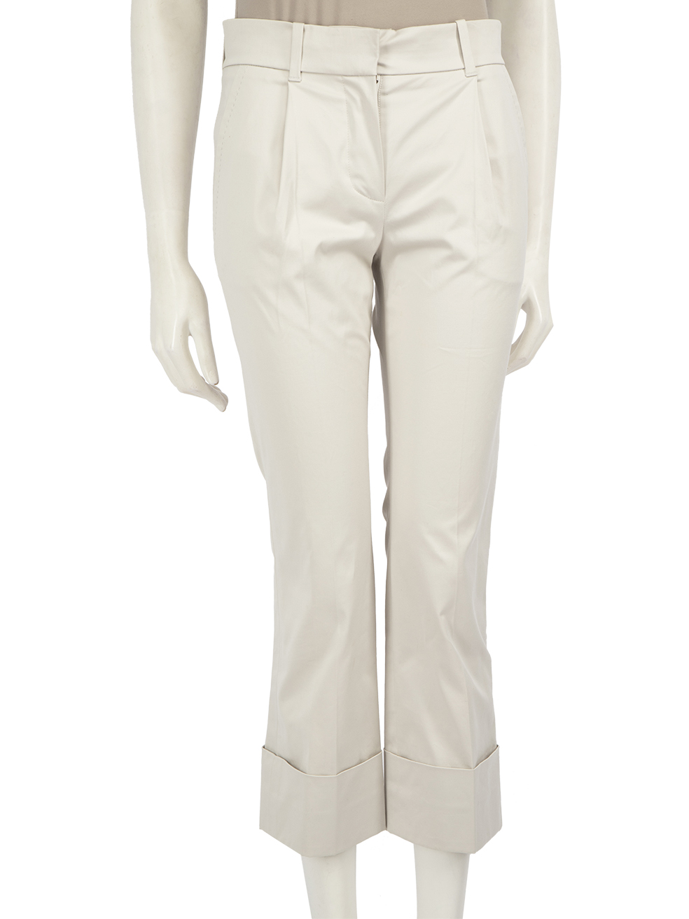 Louis Vuitton Pre-Owned Cream Straight Leg Trousers