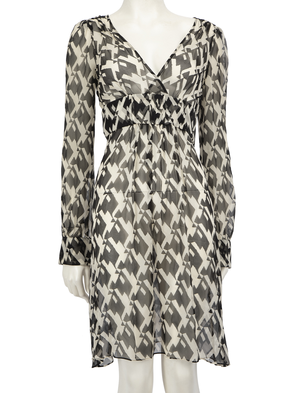Diane Von Furstenberg Pre-Owned Abstract Silk Sheer Dress