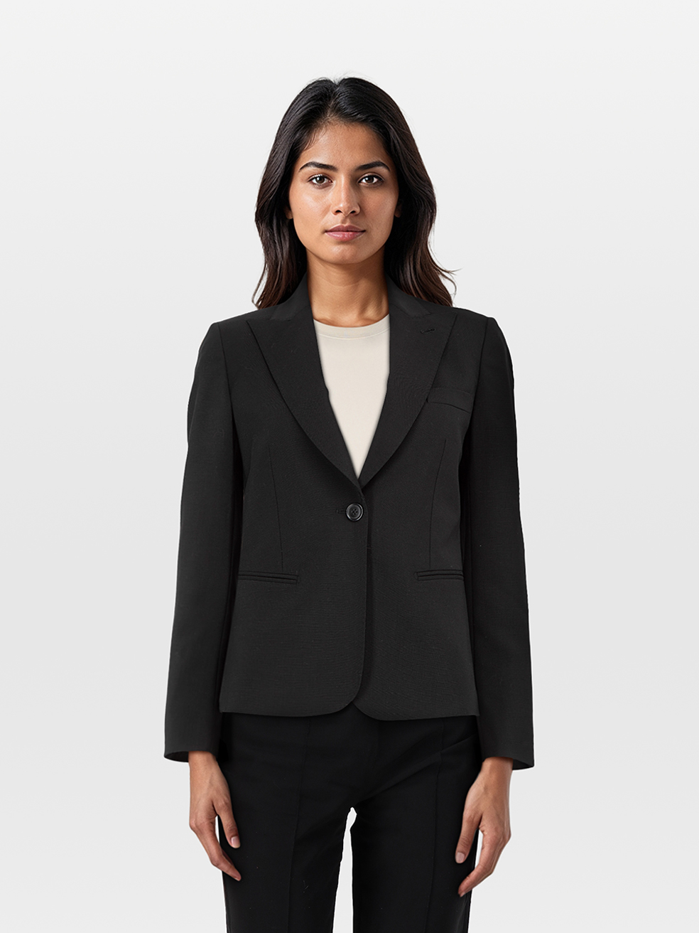 Max Mara Pre-Owned Black Single Breasted Wool Button Blazer