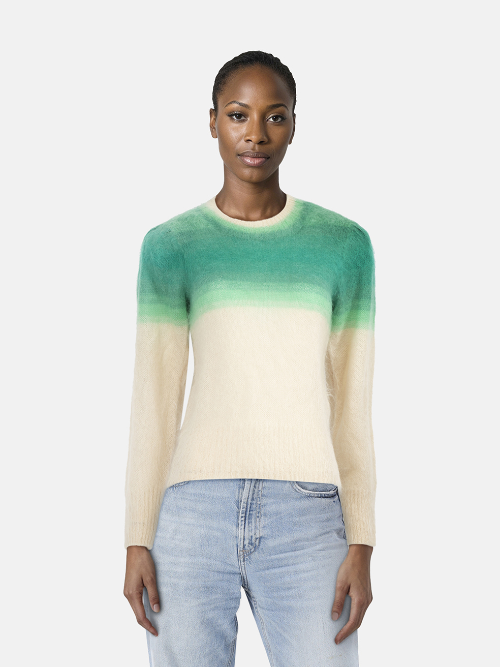 Isabel Marant Green & Beige Ombr� Mohair Sweater
