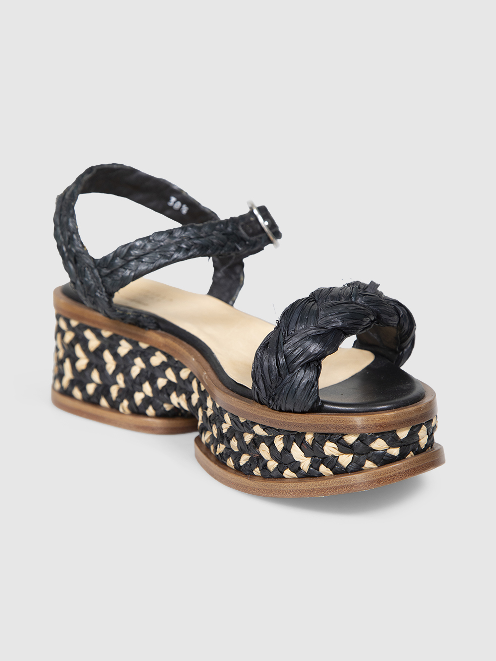 Gabriela Hearst Black & Brown Wicker Woven Sandals