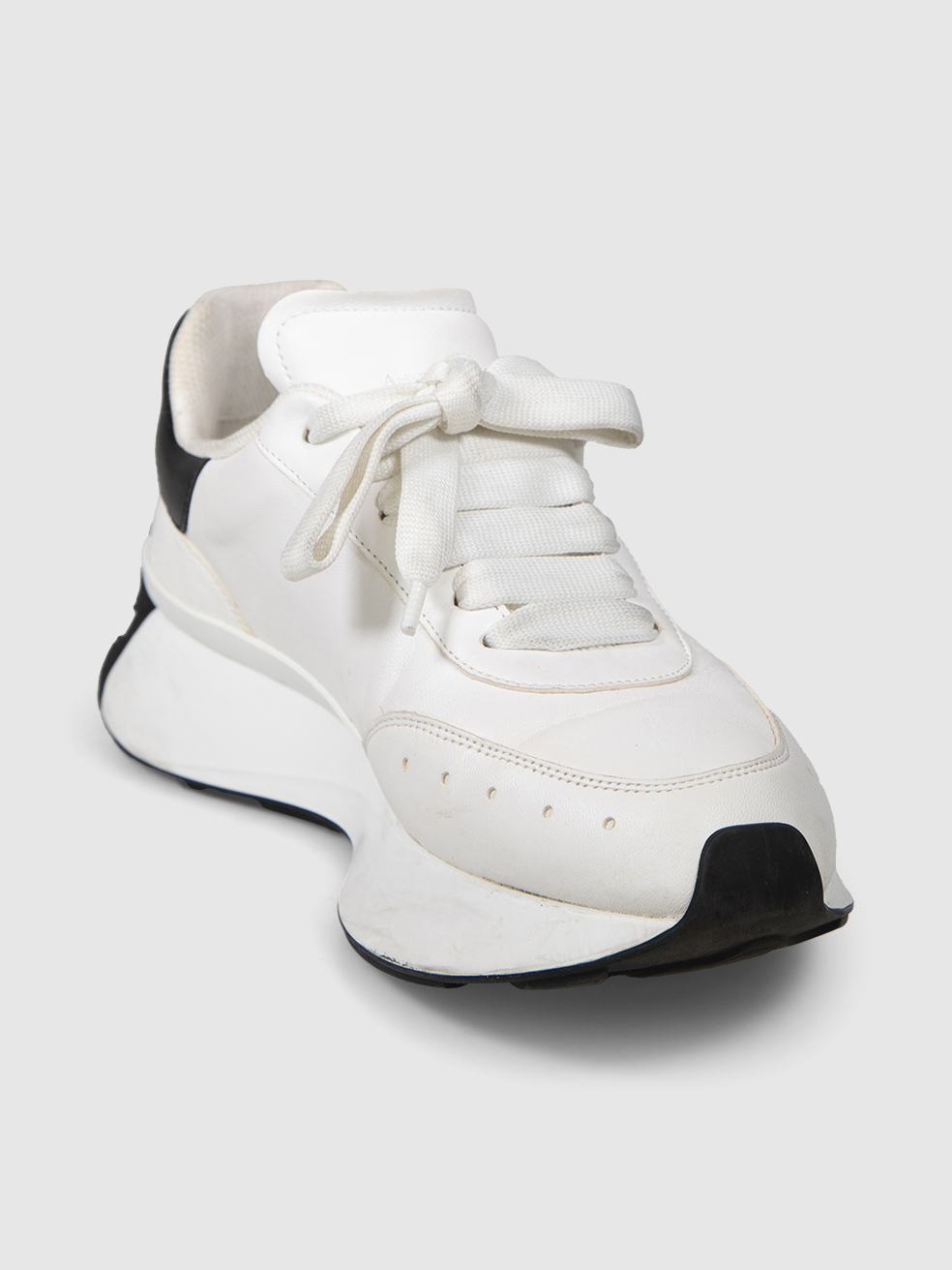 Alexander McQueen White Leather Sprint Runner Trainers