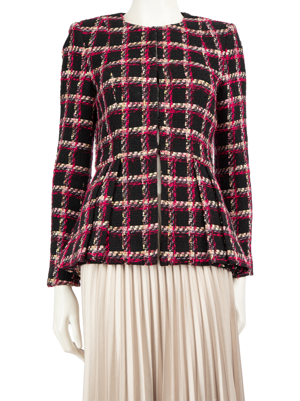 Badgley Mischka Pre-Owned Checkered Pattern Tweed Jacket