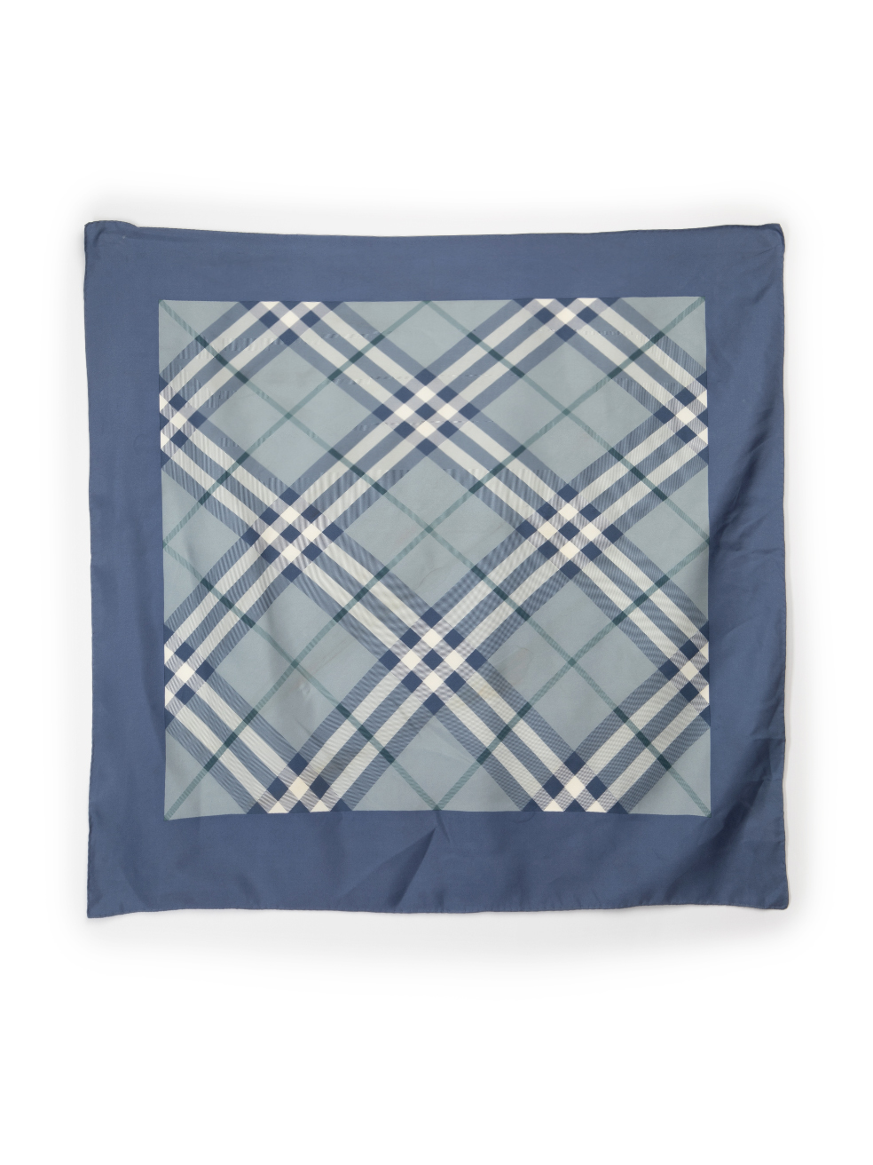 Burberry Pre-Owned Blue Nova Check Square Scarf