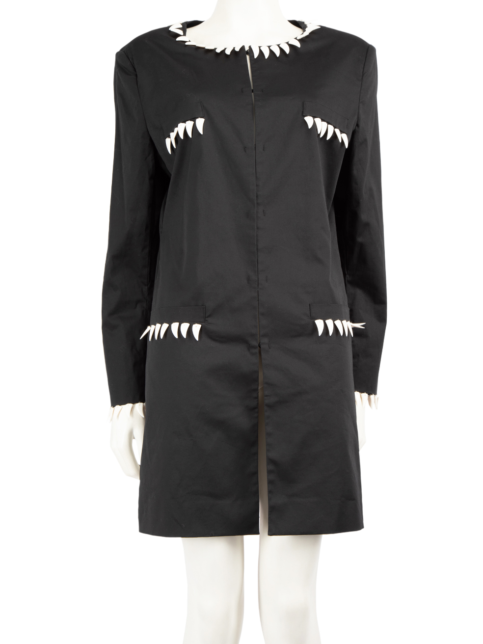 Moschino Pre-Owned Black Faux Teeth Embellished Jacket