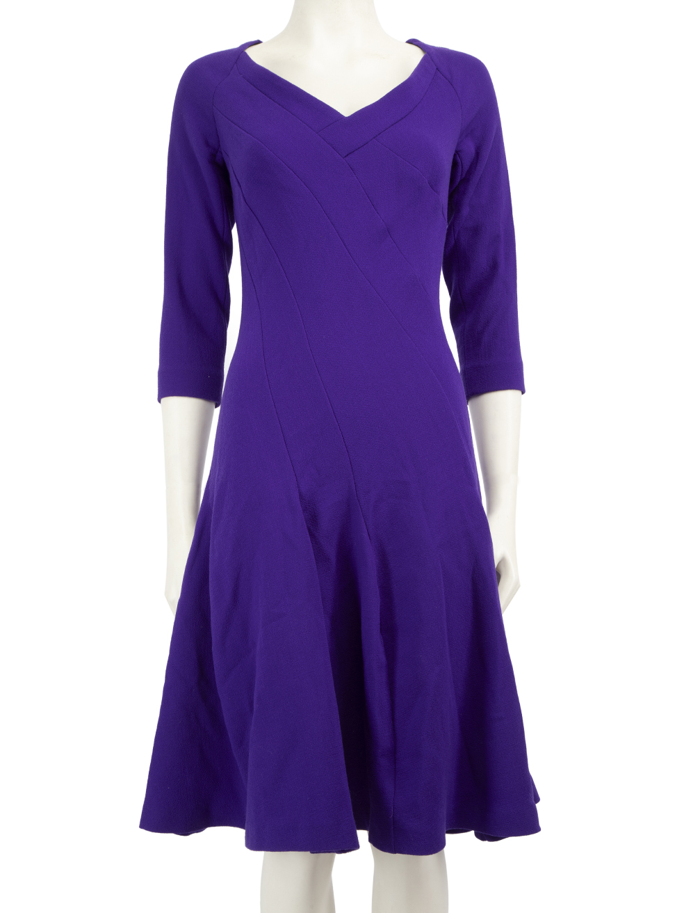 Roland Mouret Pre-Owned Purple Wool Knee Length Dress