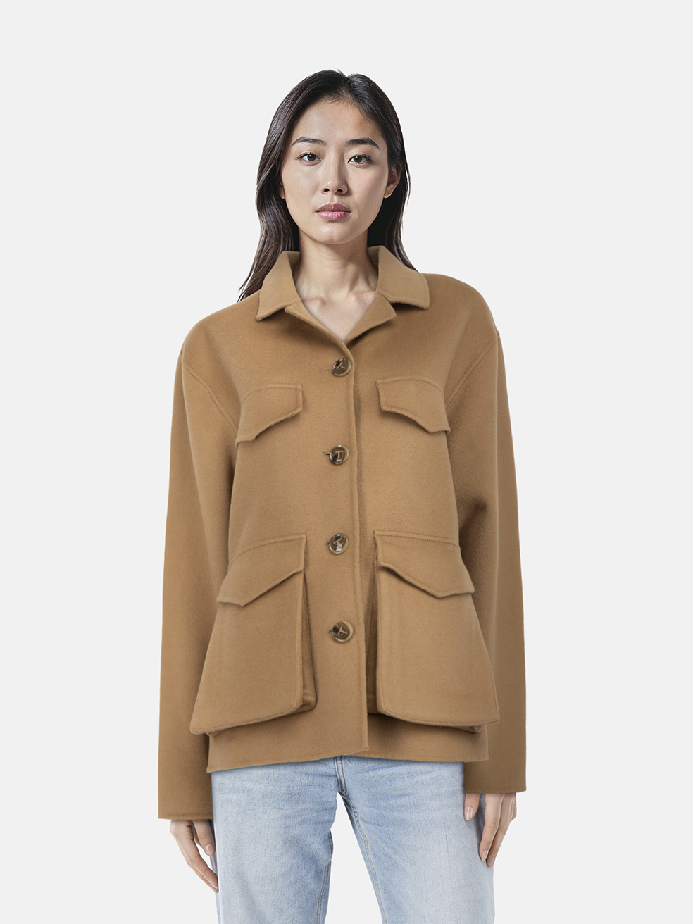Tot�me Brown Wool Army Double Jacket