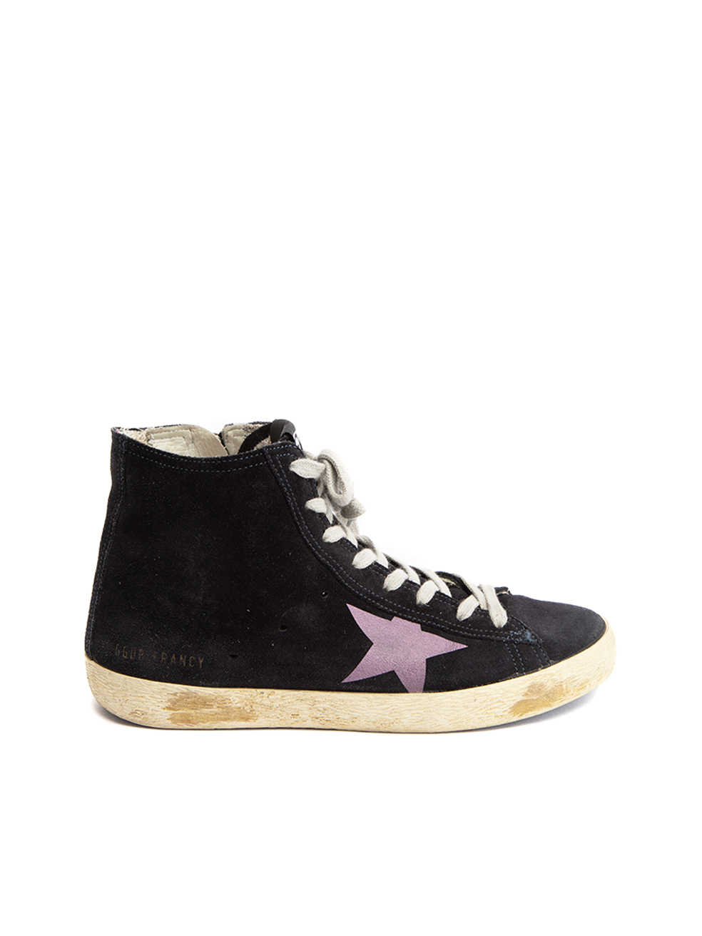 Golden Goose Pre-Owned Black Suede Francy High Top Trainers