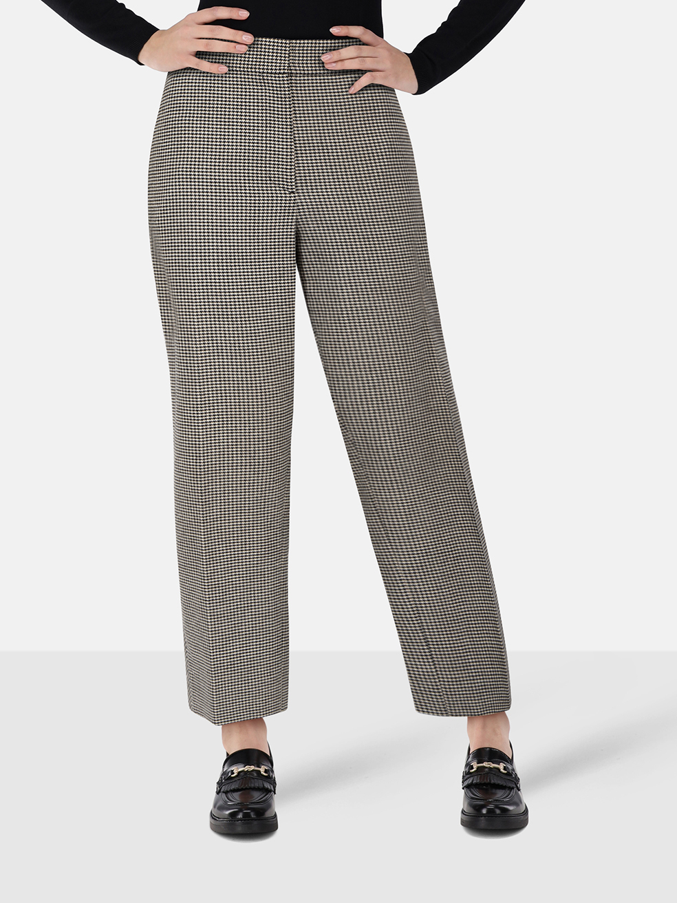 ME+EM Houndstooth Print Trousers