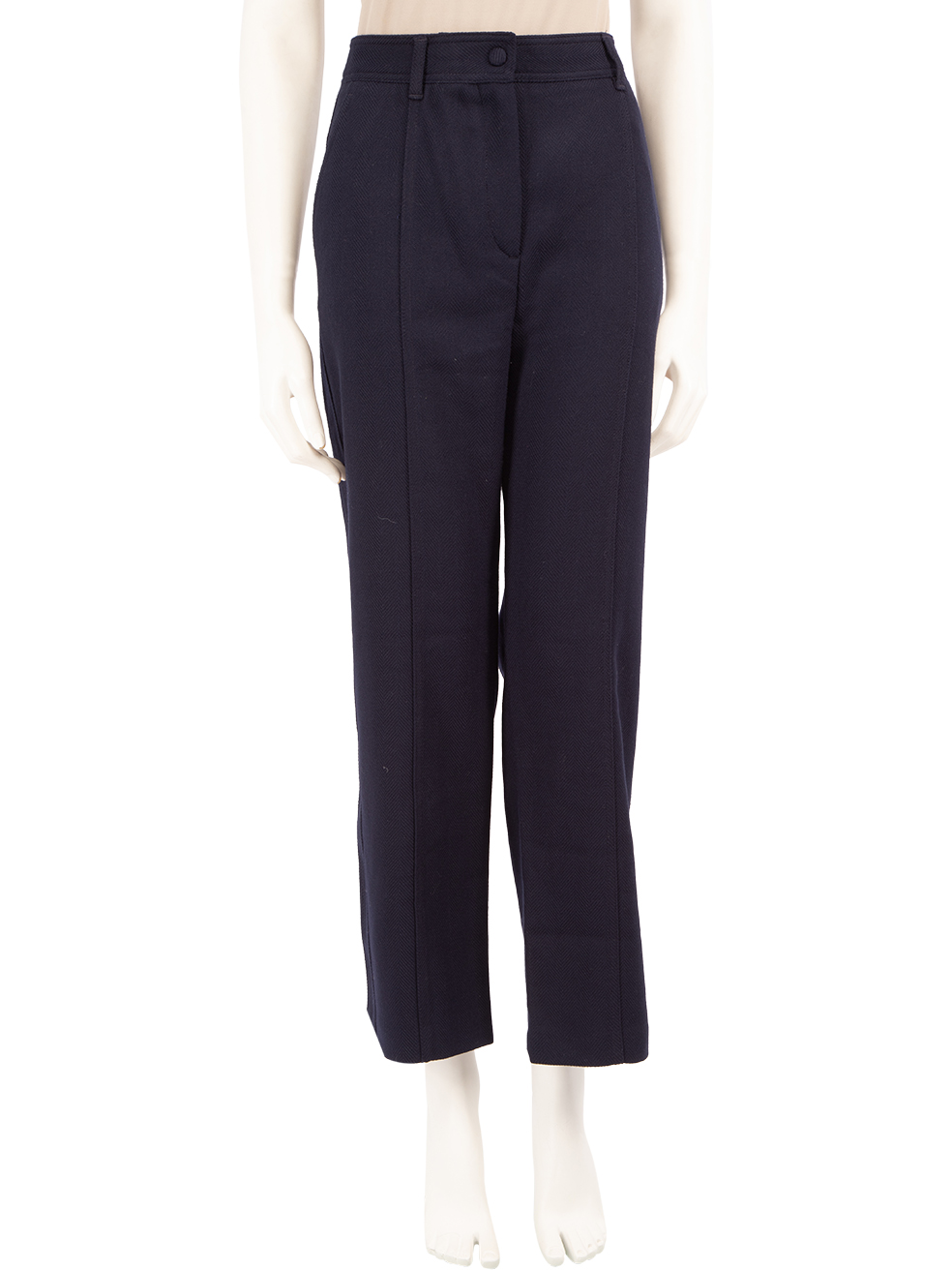 Me+Em Women's Navy Tailored Mid Rise Trousers