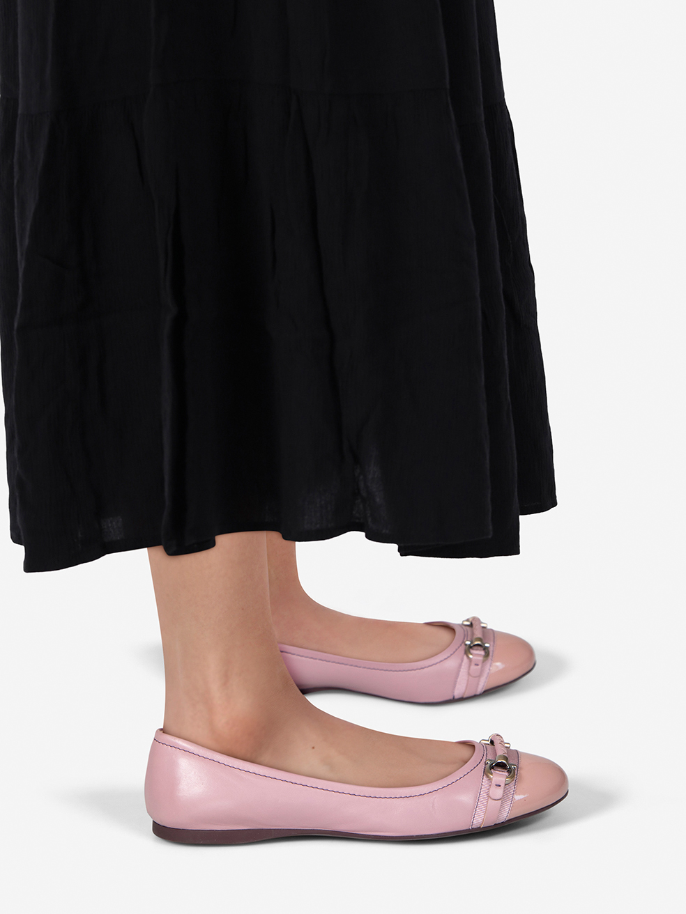 Salvatore Ferragamo Pre-Owned Mauve Leather Ballet Flats