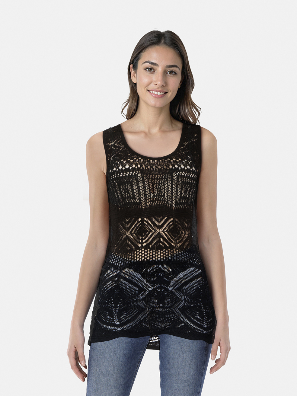Emilio Pucci Black Knit Sheer Vest