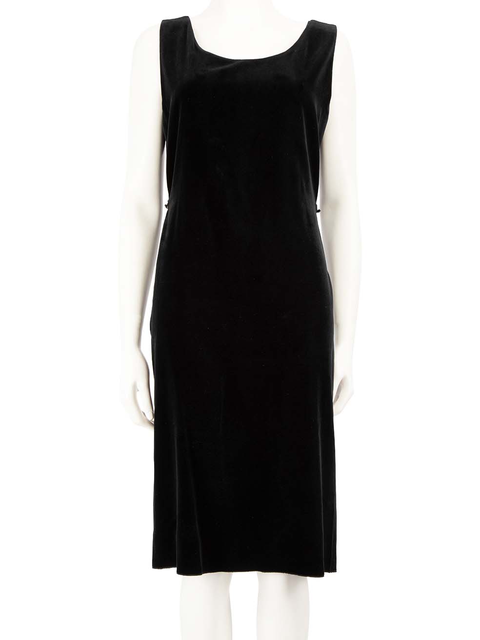 Lanvin Pre-Owned Black Velvet Round Neck Sleeveless Dress