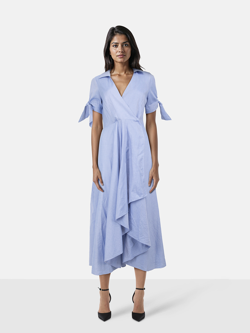Milly Blue High Low Hem Dress