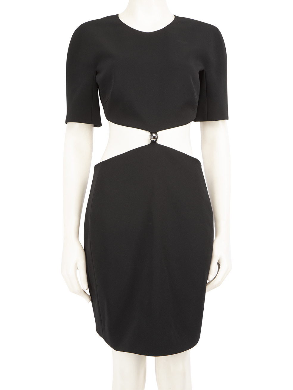 Mugler Pre-Owned Black Cut Out Knee-length Dress
