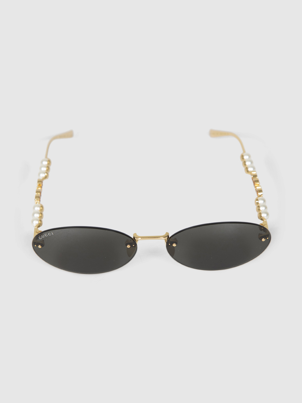 Second Hand Gucci Oval Rimless Pearl Sunglasses