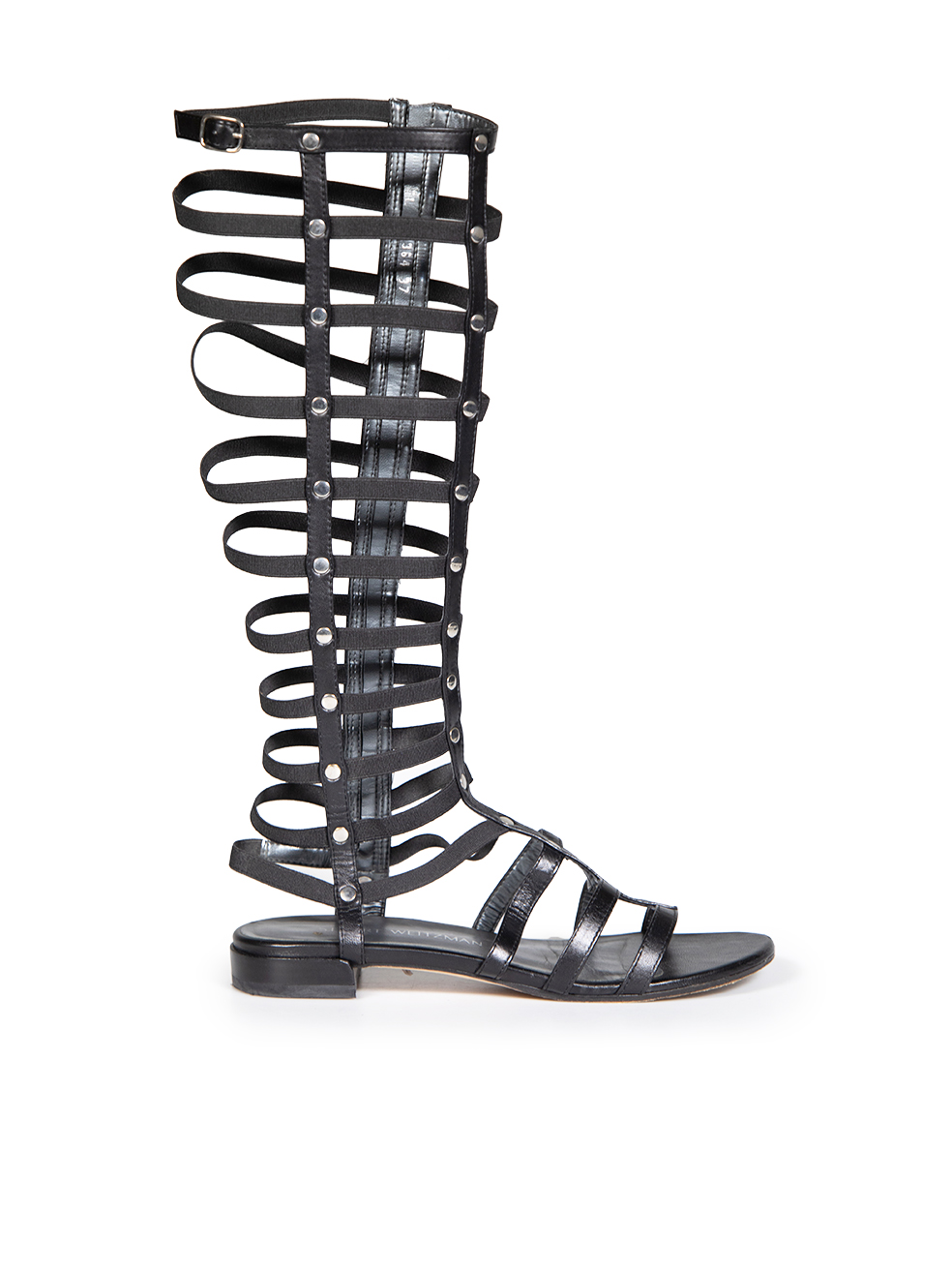 Stuart Weitzman Pre-Owned Black Knee High Gladiator Sandals