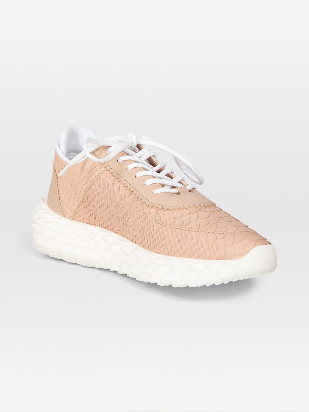 Giuseppe Zanotti Beige Leather Urchin Trainers