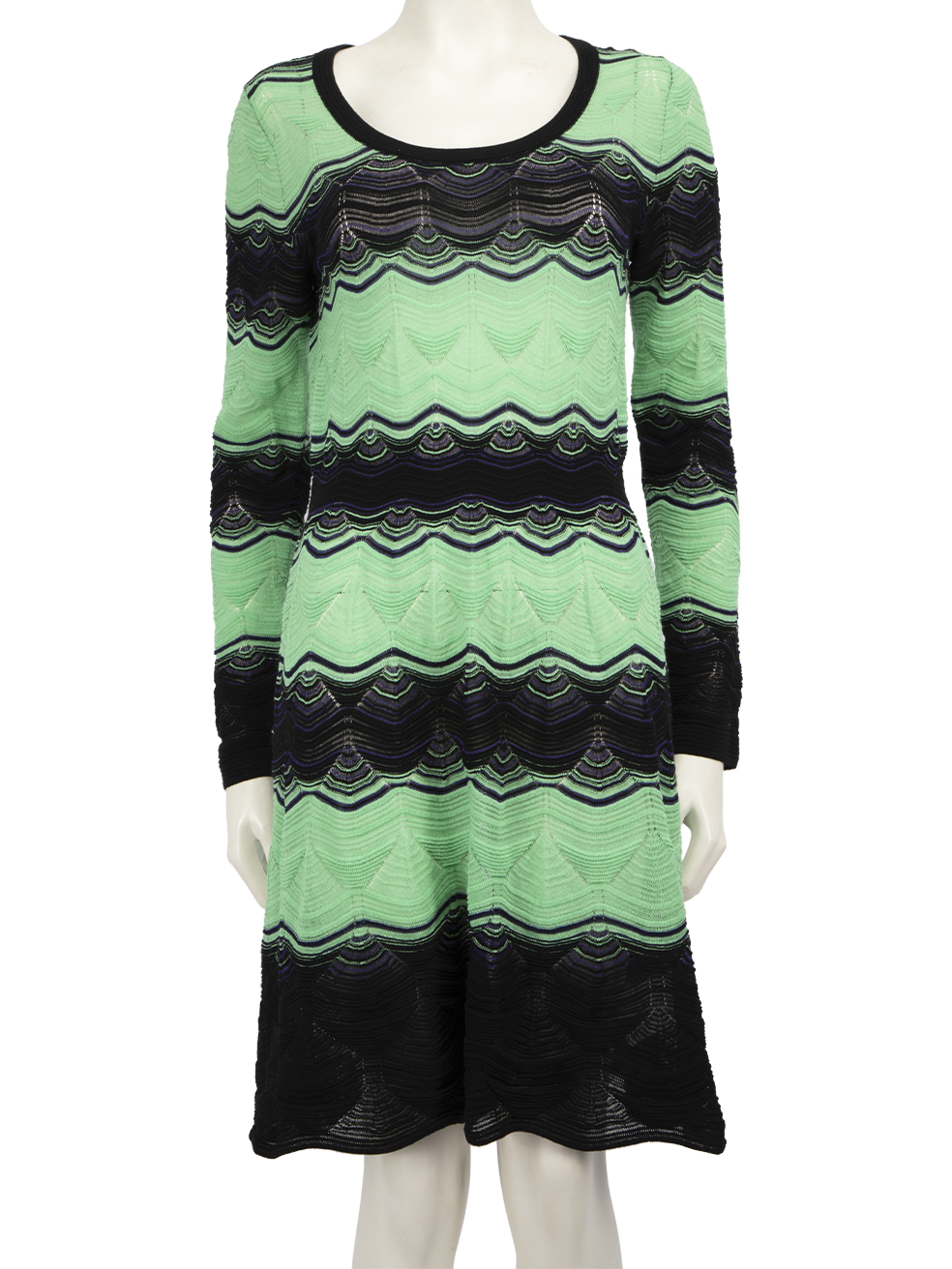 Missoni Pre-Owned M Missoni Striped Knee-Length Knit Dress