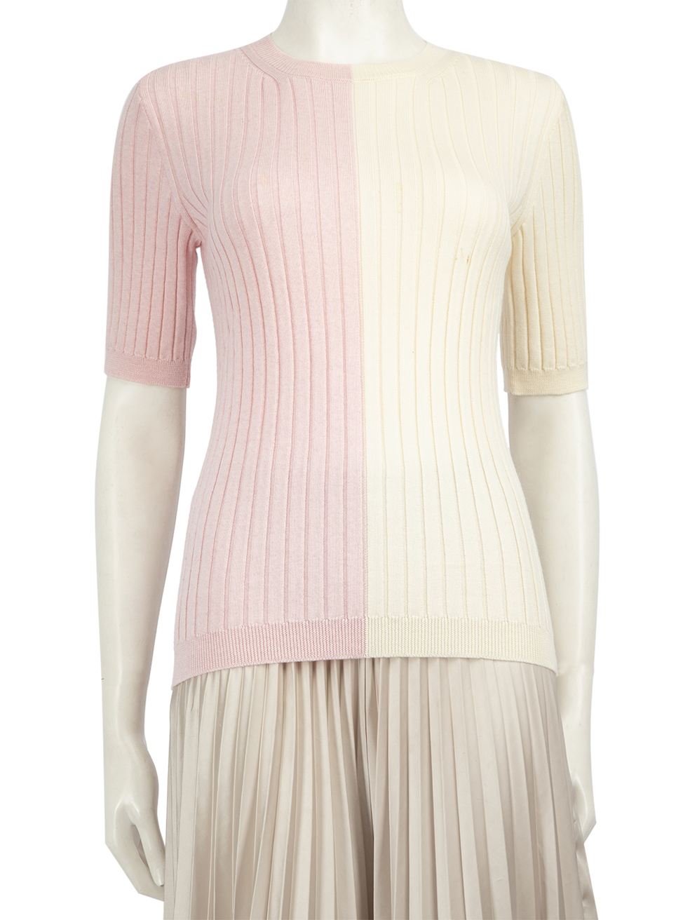 Emilia Wickstead Two-Tone Ribbed Top