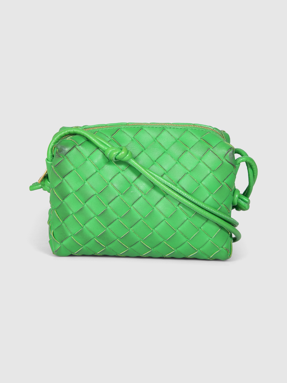 Bottega Veneta Green Intrecciato Leather Loop Bag