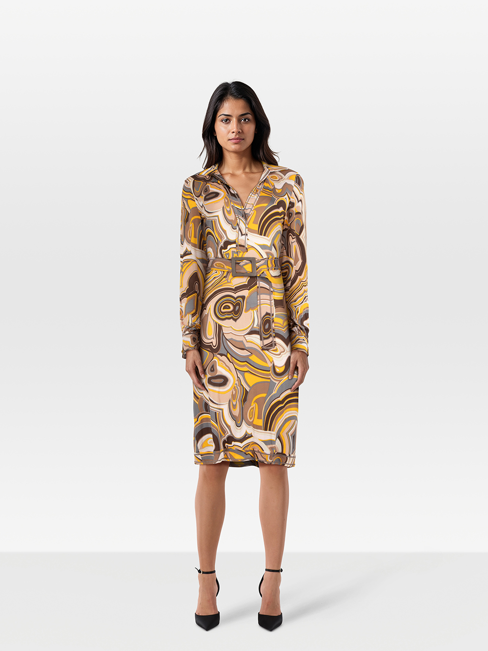 Missoni Pre-Owned Abstract Patterned Long Sleeve Dress