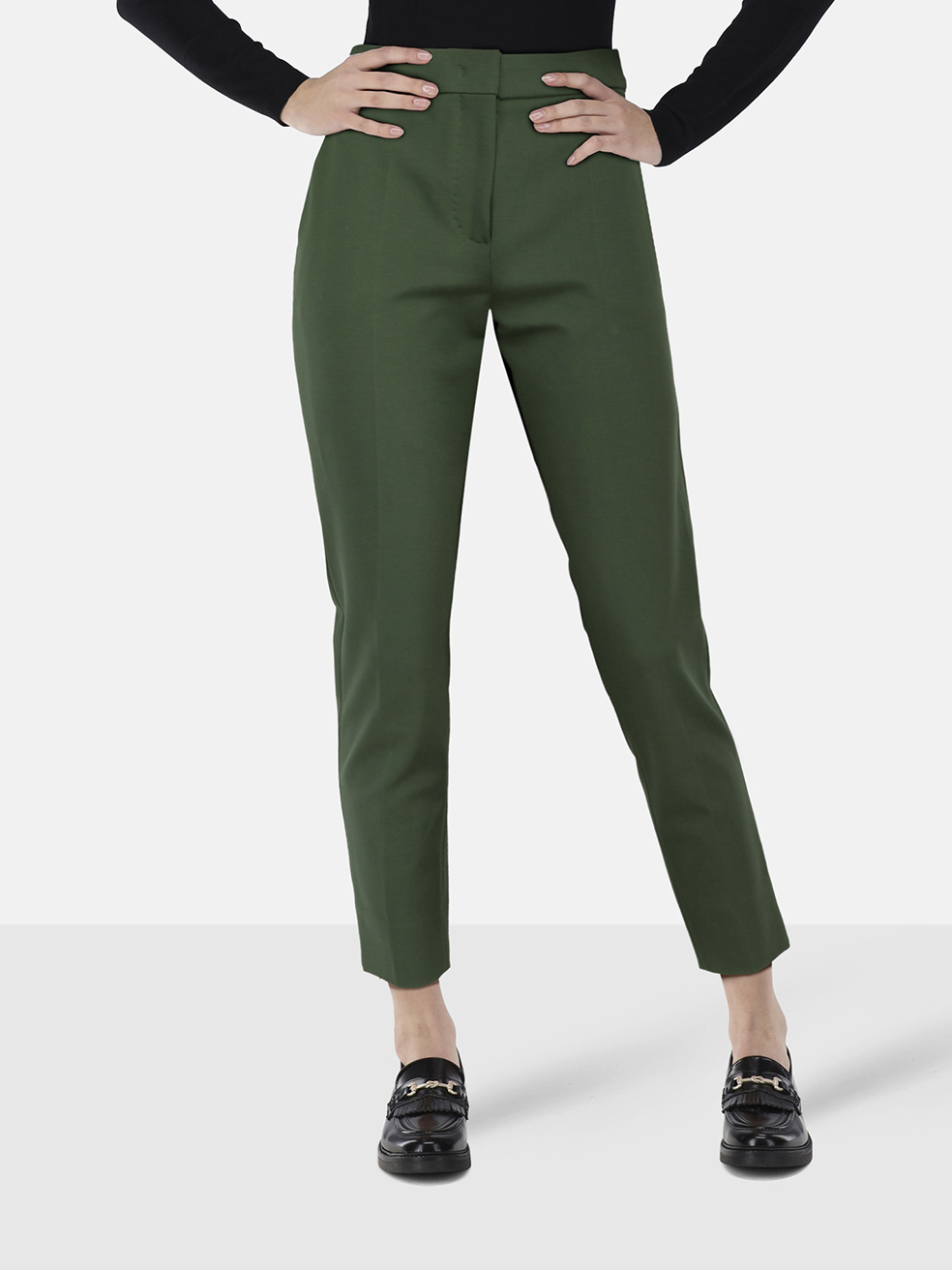 Max Mara Green Slim Fit Trousers