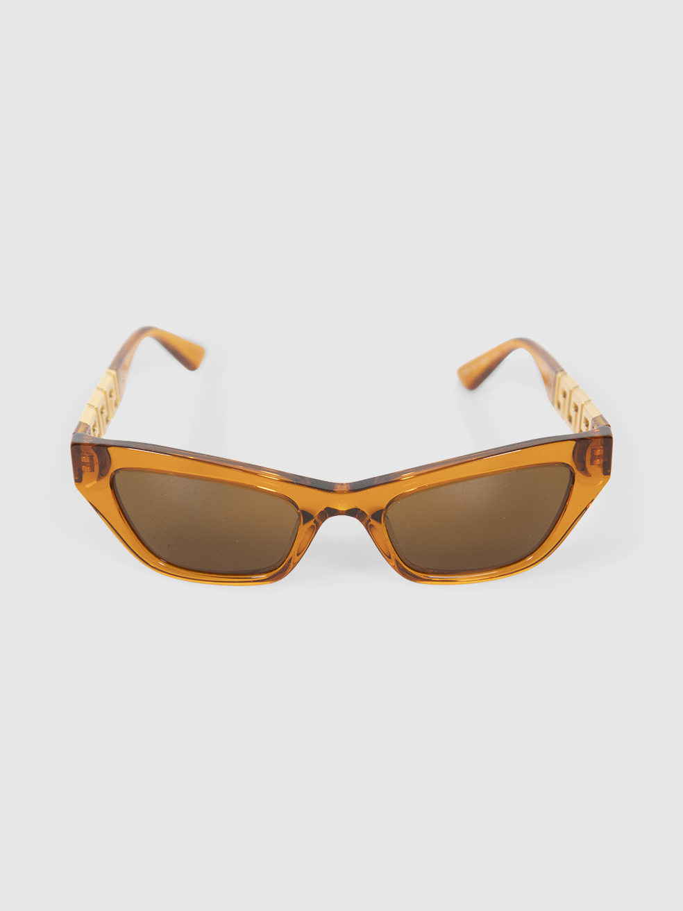 Versace Women's Orange Transparent Cat Eye Sunglasses