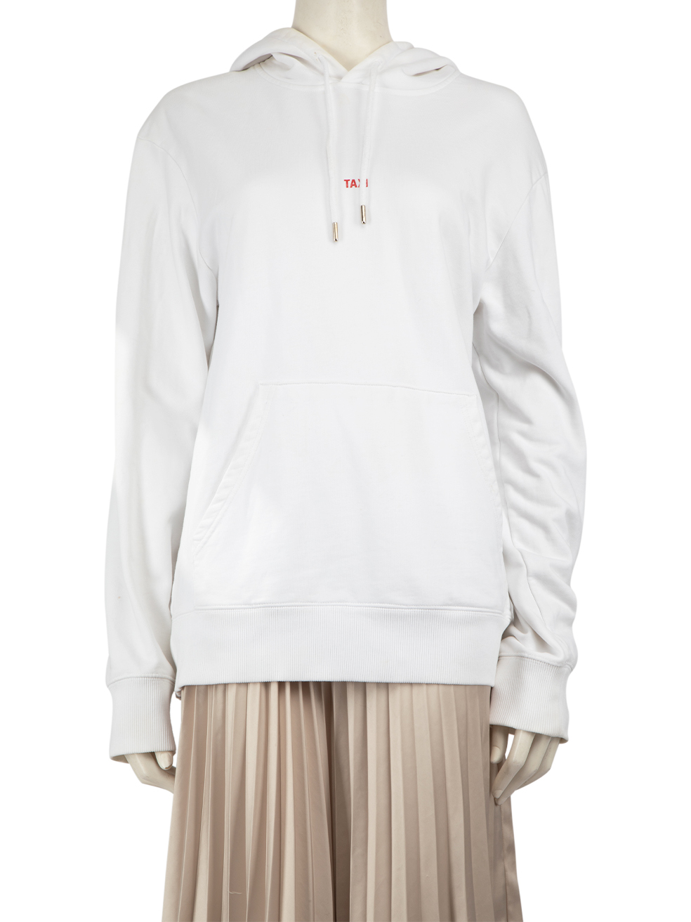 Helmut Lang Pre-Owned White Logo Printed Hoodie