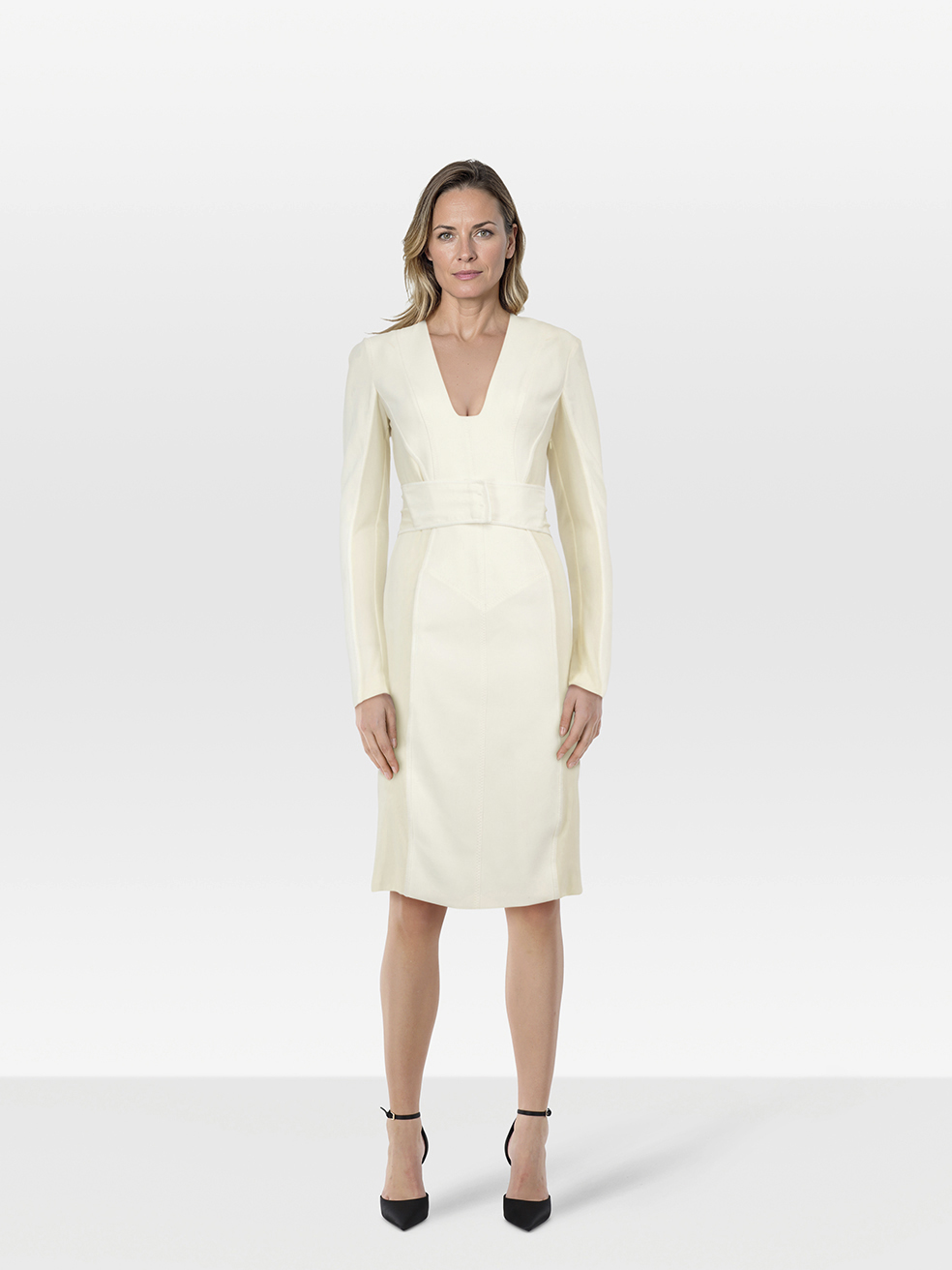 Tom Ford Pre-Owned Ecru Long Sleeve Mesh Dress