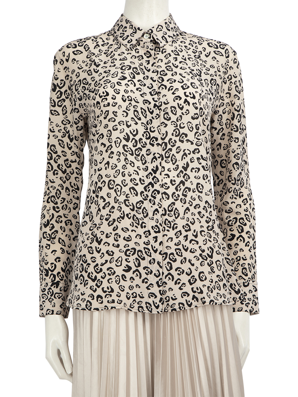 Altuzarra Pre-Owned Beige Silk Leopard Print Blouse