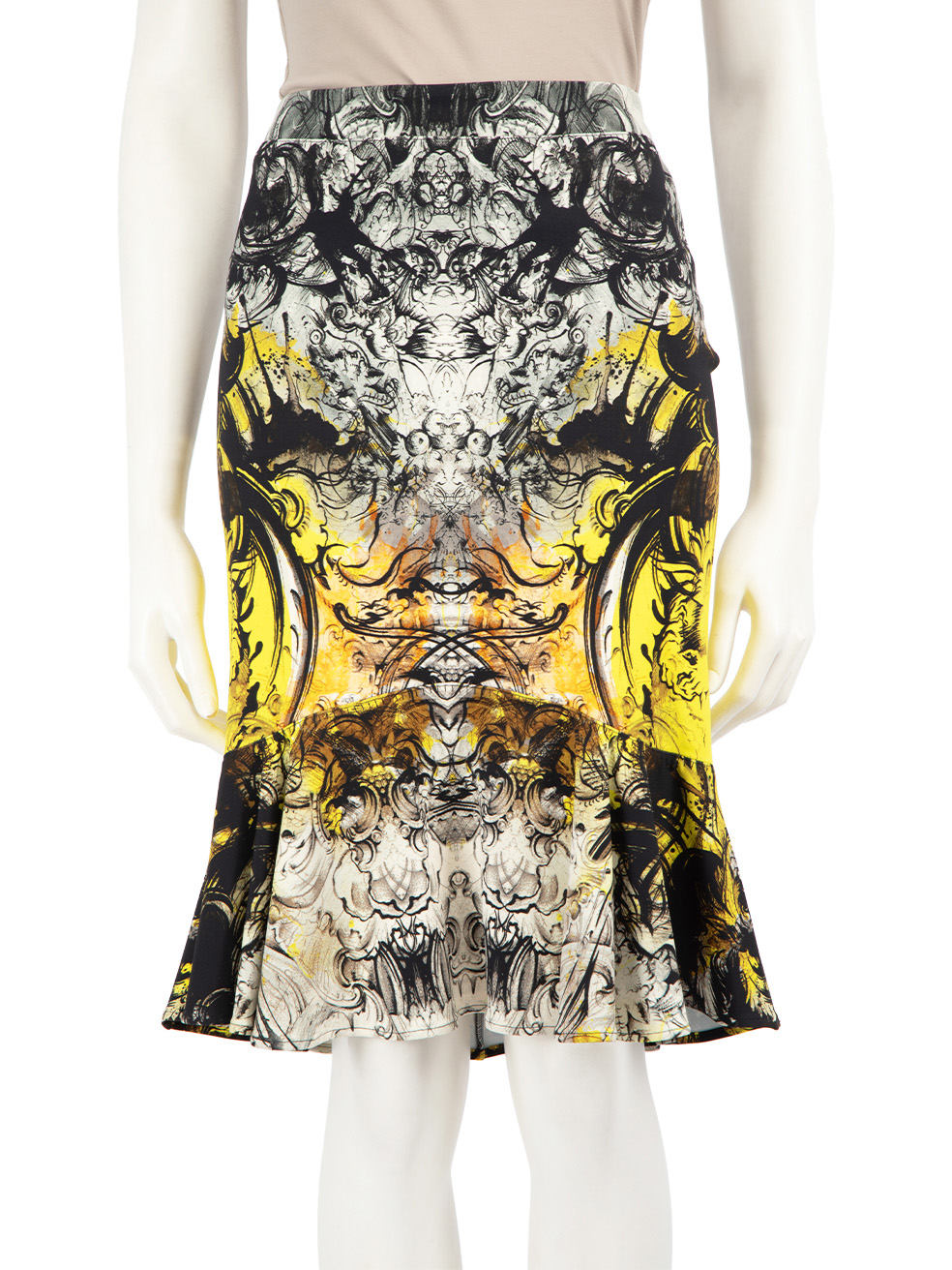 Roberto Cavalli Pre-Owned Printed Pattern Flared Skirt