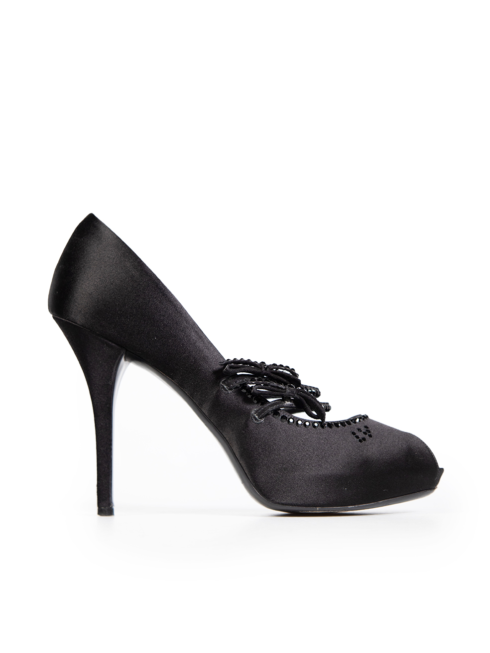 Louis Vuitton Pre-Owned Black Crystal Embellished Heels
