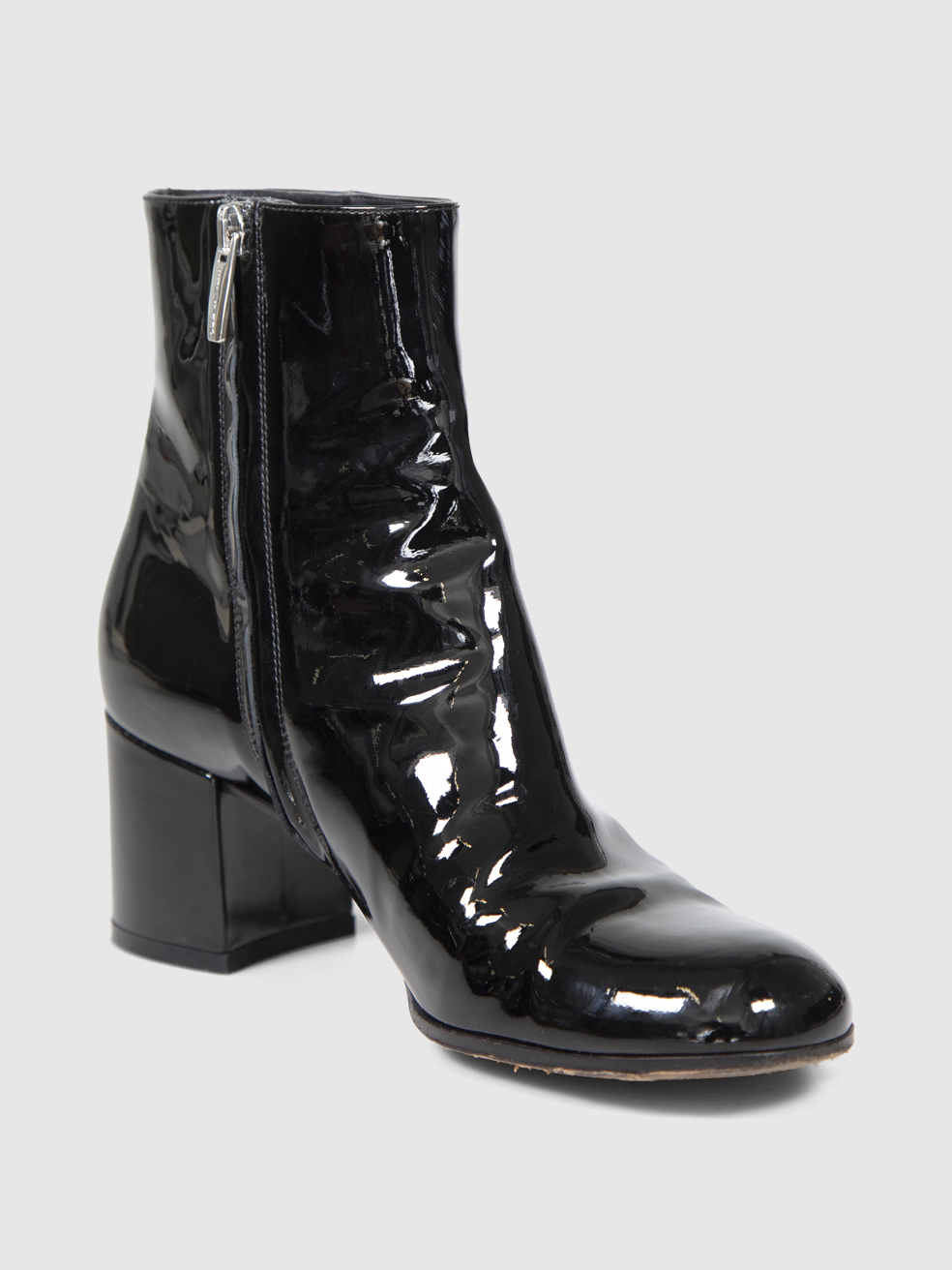Gianvito Rossi Black Patent Leather Heeled Boots
