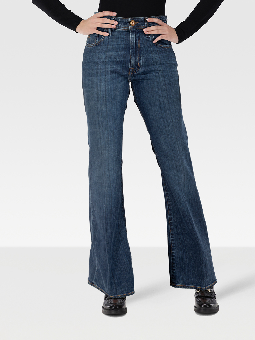Jacob Cohen Blue Denim Victoria High Rise Jeans