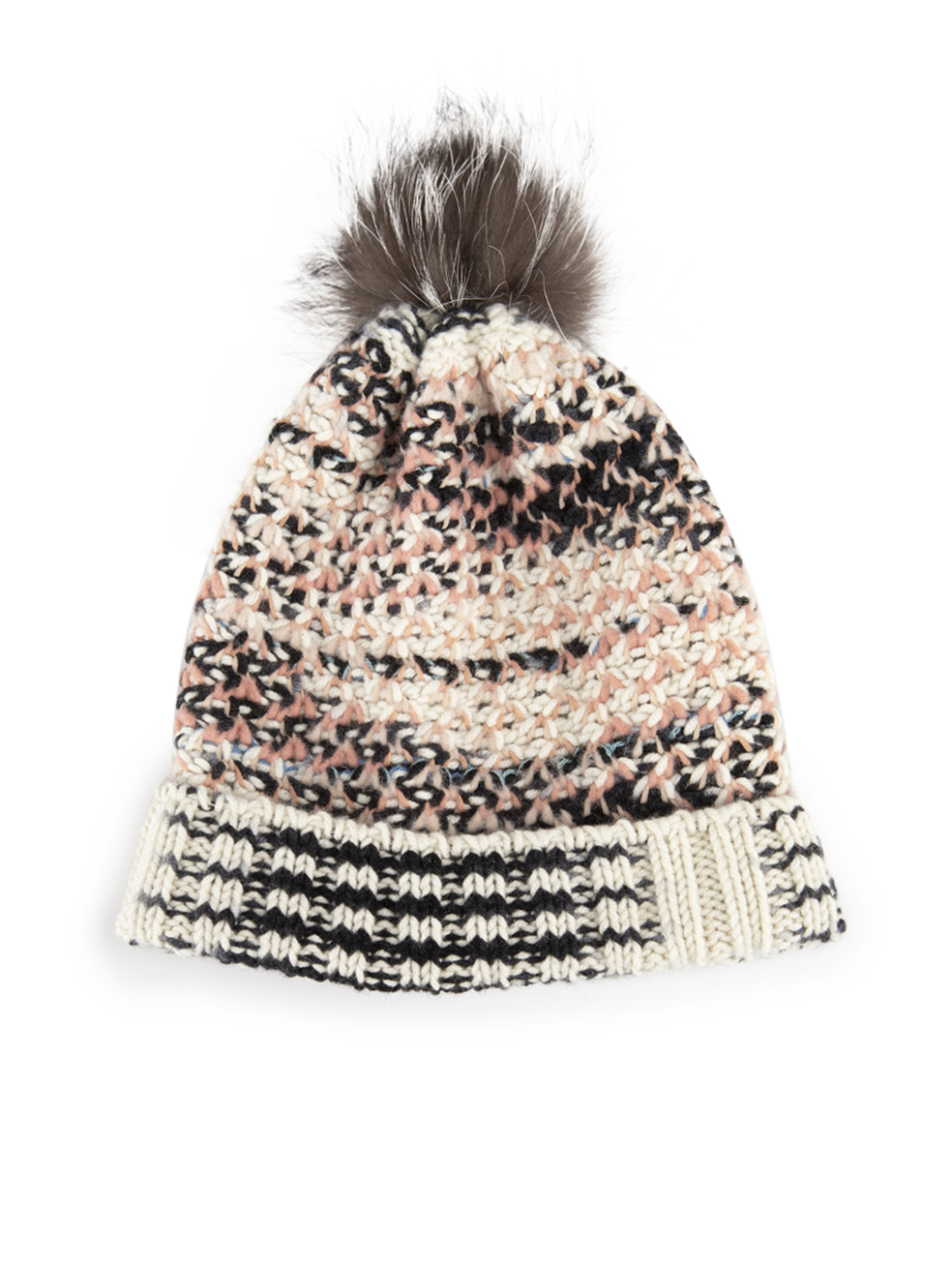 Missoni Pre-Owned Marl Knitted Fur Pompom Beanie