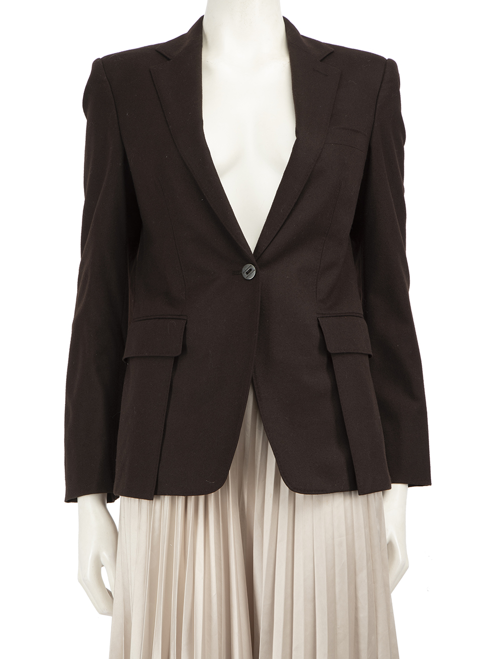 Burberry Pre-Owned Brown Wool Single Breasted Blazer