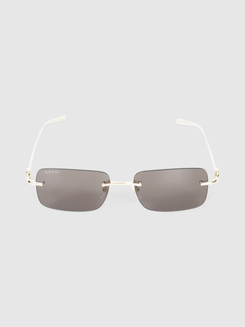 Gucci Brown Tinted Rimless Sunglasses