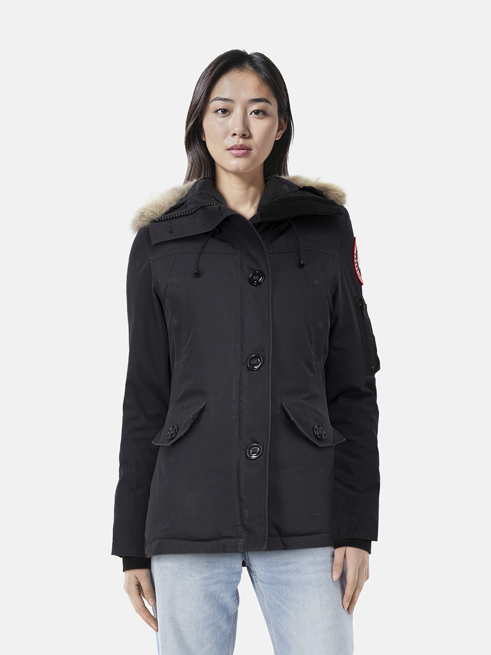 Canada Goose Navy Coyote Fur Collar Montebello Parka