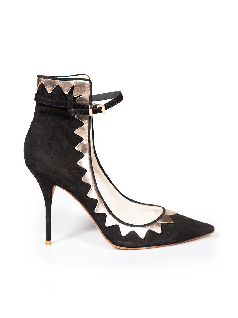 Sophia Webster Pre-Owned Black & Silver Trim Roka Pumps
