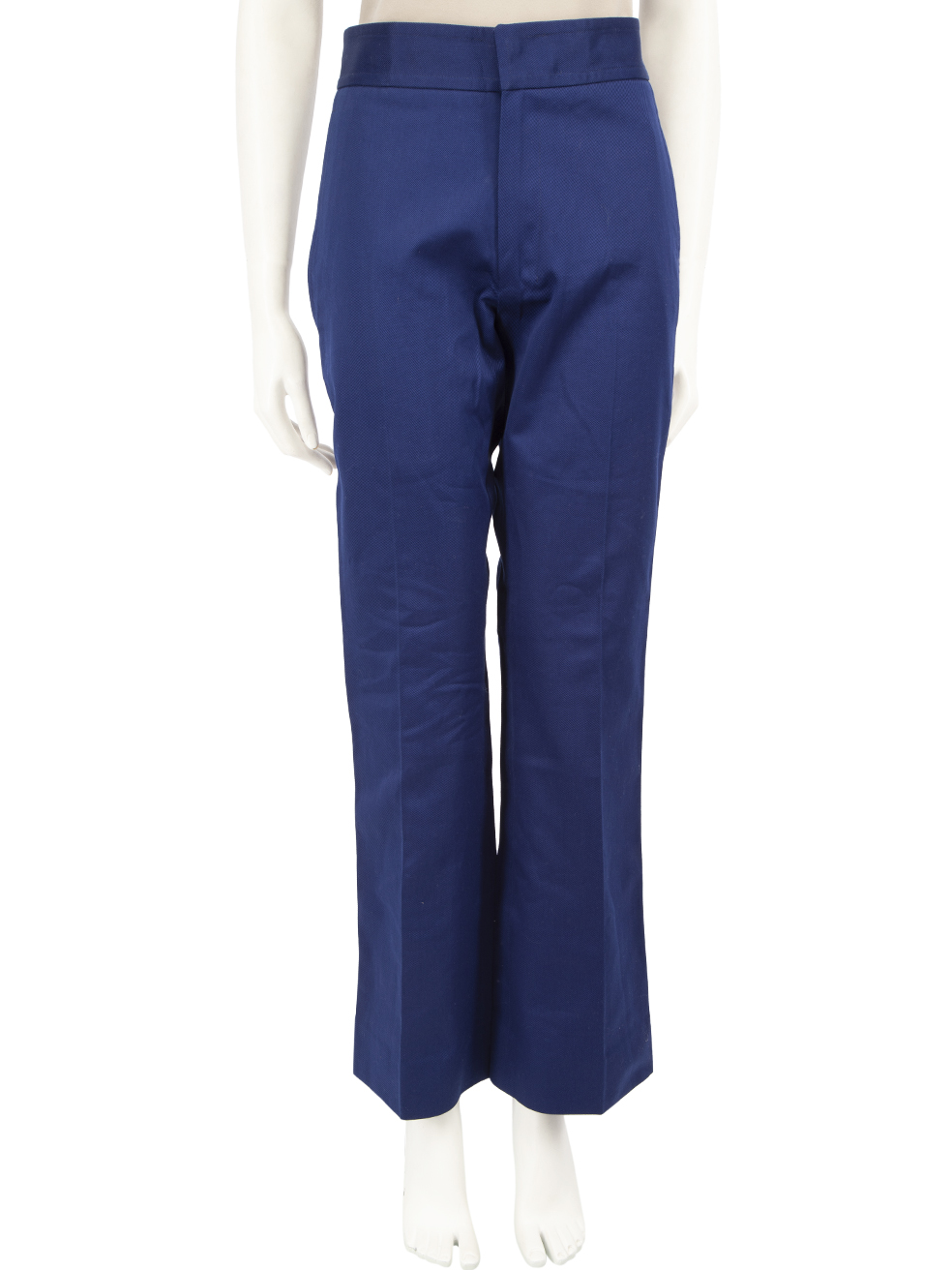 Saint Laurent Pre-Owned Blue Flared High Rise Trousers