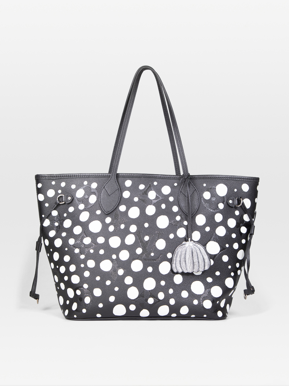 Louis Vuitton Pre-Owned 2023 Louis Vuitton x Yayoi Kusama Black Leather Infinity Dots Neverfull