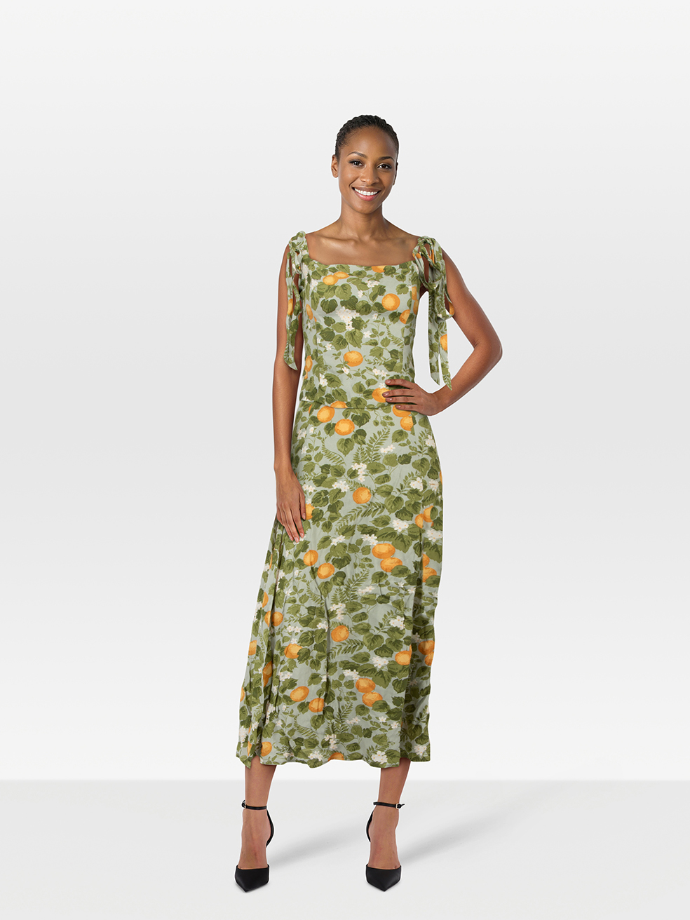 Reformation Pre-Owned Lemon Patterned Two Piece Set