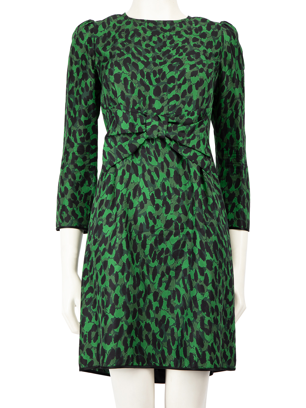 Marc Jacobs Pre-Owned Green Leopard Print Knot Detail Dress