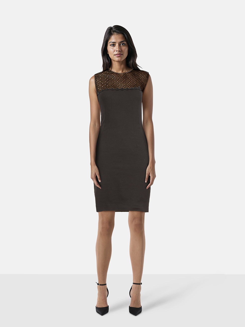 Stella McCartney Black Sheer Panel Dress